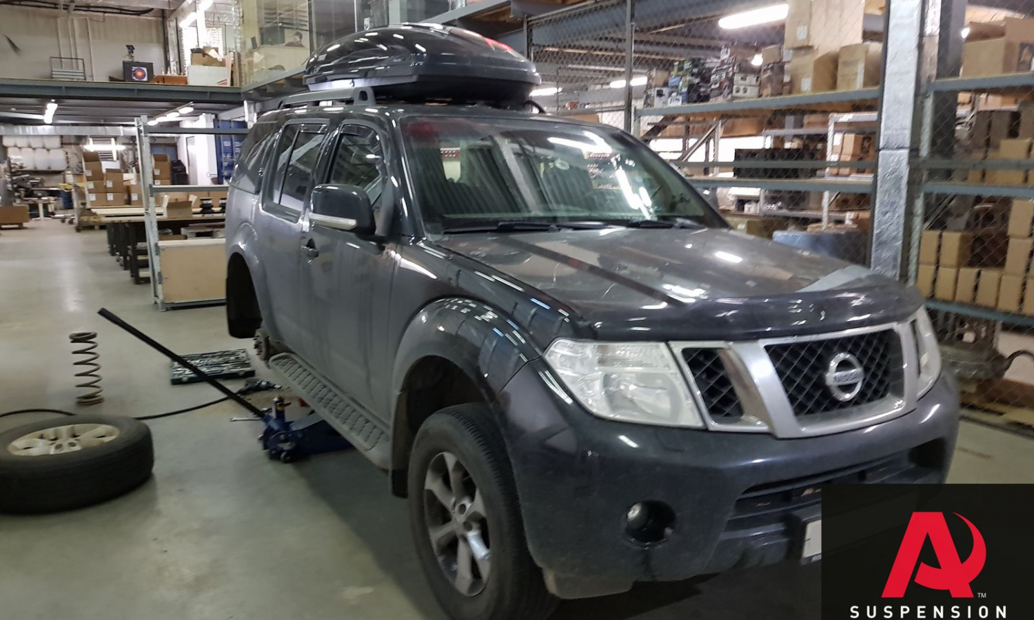 установка пневмоэлементов в пружины Nissan Pathfinder 51 - фото, описание