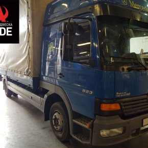 Установка передней пневмоподвески с управление из салона ﻿Mercedes Atego 823