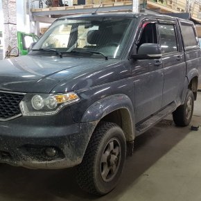 Установка задней пневмоподвески ﻿УАЗ Патриот Карго