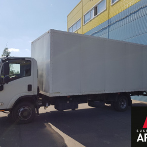 Установка пневмоподвески на переднюю и заднюю ось ISUZU NQR 90