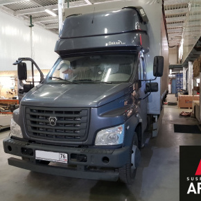 Установка пневмоподвески и автоматической системы управления на заднюю ось ГАЗ Газон NEXT (31.05.2018)