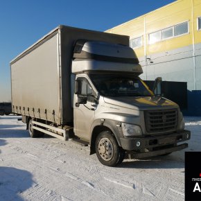 Установка пневмоподвески на Газон Next с усиленной рамой Луидор