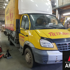 Установка пневмоподвески на переднюю и заднюю ось ГАЗ ВАЛДАЙ