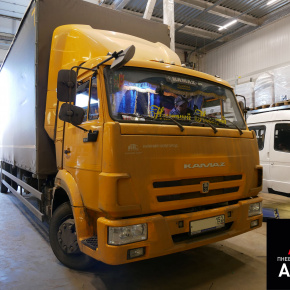 Установка передней пневмоподвески на Камаз 4308