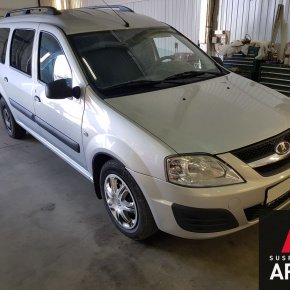 Установка базового комплекта пневмоподвески на заднюю ось Lada Largus