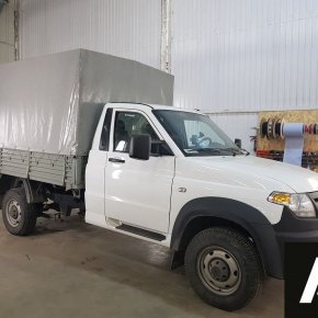 Установка базового комплекта пневмоподвески на заднюю ось УАЗ PROFI 