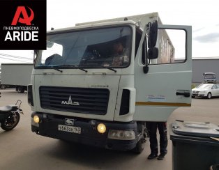 Установка передней пневмоподвески с управление из салона МАЗ Зубренок (43070) Установка передней пневмоподвески с управление из салона МАЗ Зубренок (43070)