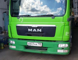 Установка задней пневмоподвески с управлением из салона MAN TGL Установка задней пневмоподвески с управлением из салона MAN TGL