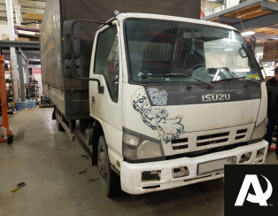 Установка пневмоподвески на переднюю ось ISUZU NQR Установка пневмоподвески на переднюю ось ISUZU NQR