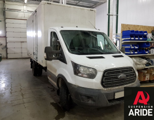 Установка усиленной пневмоподвески на заднюю ось Ford Transit 2018 задний привод, спарка