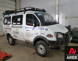 Установка пневмоподвески на переднюю ось ГАЗ Соболь 4x4 Установка пневмоподвески на переднюю ось ГАЗ Соболь 4x4