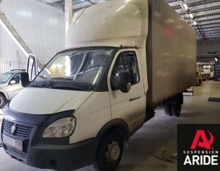 Установка пневмоподвески на заднюю ось Газ Газель Бизнес Установка пневмоподвески на заднюю ось Газ Газель Бизнес