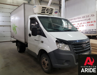 Установка пневмоподвески на переднюю и заднюю ось на Газель NEXT Установка пневмоподвески на переднюю и заднюю ось на Газель NEXT