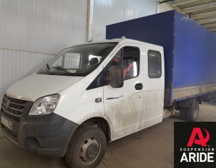 Установка пневмоподвески на переднюю и заднюю ось на Газель Некст Установка пневмоподвески на переднюю и заднюю ось на Газель Некст