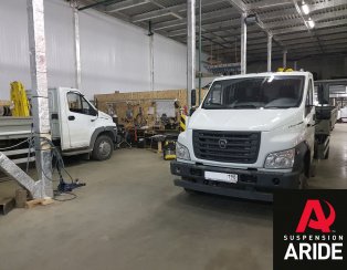 Установка пневмоподвески на заднюю ось Газон NEXT