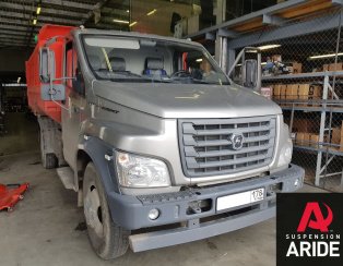 Установка пневмоподвески  и системы управления на заднюю ось Газон Некст Самосвал Установка пневмоподвески  и системы управления на заднюю ось Газон Некст Самосвал