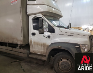 Установка пневмоподвески на переднюю ось Газон NEXT 10 тонн