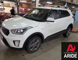 Установка вставок в пружины Blackstone на Hyundai Creta Установка вставок в пружины Blackstone на Hyundai Creta