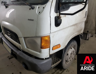 Установка базового комплекта пневмоподвески на ниппелях Hyundai HD 78 - фото, описание Установка базового комплекта пневмоподвески на ниппелях Hyundai HD 78 - фото, описание