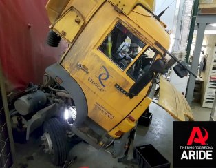 Установка пневмоподвески на переднюю ось KAMAZ 4308 камазенок Установка пневмоподвески на переднюю ось KAMAZ 4308 камазенок