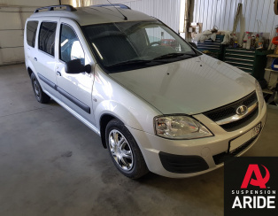 Установка базового комплекта пневмоподвески на заднюю ось Lada Largus Установка базового комплекта пневмоподвески на заднюю ось Lada Largus