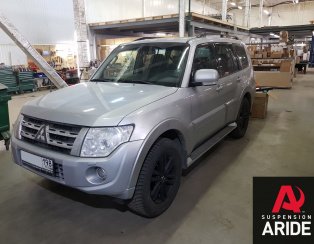 Установка пневмоподвески на заднюю ось Mitsubishi Pajero 4 Установка пневмоподвески на заднюю ось Mitsubishi Pajero 4