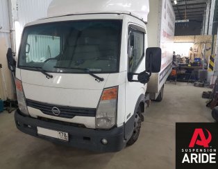 Установка пневмоподвески на заднюю ось Nissan Cabstar Установка пневмоподвески на заднюю ось Nissan Cabstar