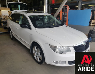 Установка вставок в пружины Blackstone на Skoda Superb Установка вставок в пружины Blackstone на Skoda Superb