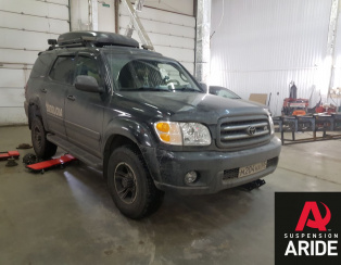 Установка пневмоэлементов в пружины Toyota Sequoia Установка пневмоэлементов в пружины Toyota Sequoia