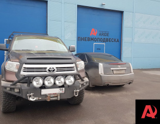 Установка задней пневмоподвески с системой управления Toyota Tundra Установка задней пневмоподвески с системой управления Toyota Tundra