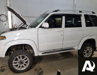 Установка пневмоподвески на переднюю и заднюю ось Патриот 2017 Установка пневмоподвески на переднюю и заднюю ось Патриот 2017