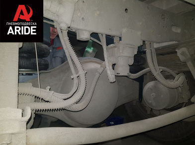 Установка задней пневмоподвески с управление из салона ГАЗ (GAZ) Газон NEXT Установка задней пневмоподвески с управление из салона ГАЗ (GAZ) Газон NEXT - фото и описание работ, технические детали проекта и характеристики