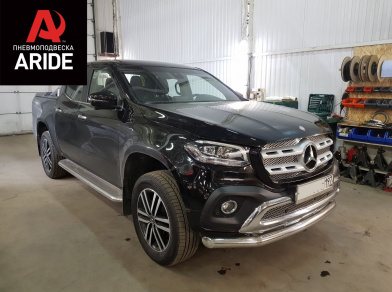 Наши проекты: Пневмоподвеска на Mercedes X-class - установка задних пневмобаллонов от компании «ARIDE». Доступные цены, гарантия, для заказа и получения консультации звоните 8 (800) 707-52-13. Рис. 1 Наши проекты: Пневмоподвеска на Mercedes X-class - установка задних пневмобаллонов