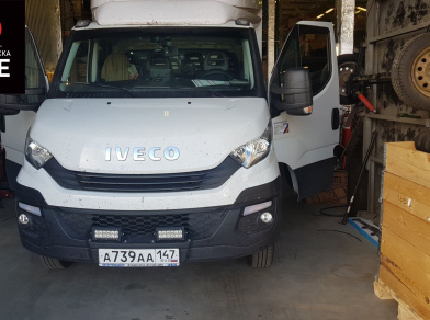 Установка задней пневмоподвески с управлением из салона Iveco Daily 50C Установка задней пневмоподвески с управлением из салона Iveco Daily 50C - фото и описание работ, технические детали проекта и характеристики