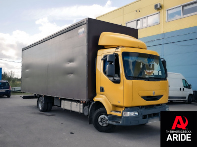 Установка вспомогательной пневмоподвески на переднюю ось Renault Midlum Рис. 1 Пневмоподвеска на переднюю ось Renault Midlum