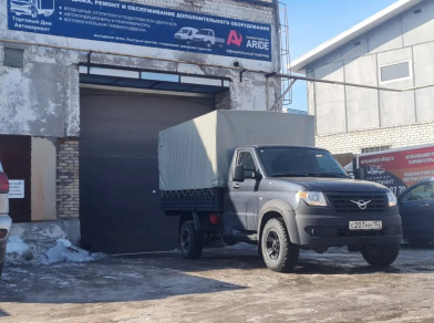 Рис. 1 Наши проекты: Установка пневмоподвески Уаз Профи односкат