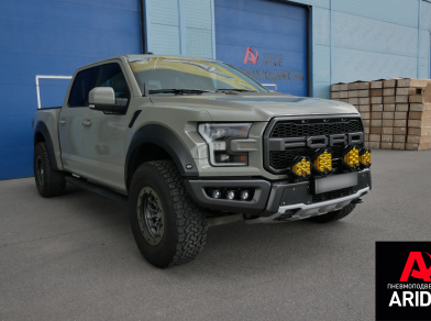 Монтаж задней пневмоподвески на Ford Raptor F-150 2018 Рис. 1 Задние пневмоподушки на Форд Раптор Ф150 - установка