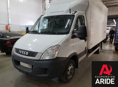 Установка пневмоподвески на переднюю и заднюю ось Iveco Daily 35C - фото и описание работ, технические детали проекта и характеристики Рис. 1 Установка пневмоподвески на заднюю ось Iveco Daily 35C (05.06.2018)
