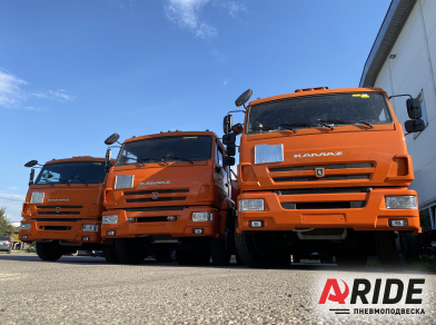 Рис. 10 Наши проекты: Пневмоподушки на кабину КАМАЗ 65115