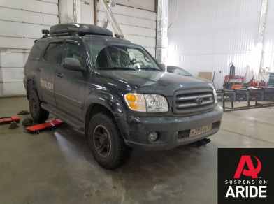 Установка пневмоэлементов в пружины Toyota Sequoia - фото и описание работ, технические детали проекта и характеристики Рис. 1 Установка пневмоэлементов в пружины Toyota Sequoia