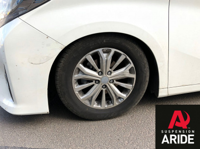 Toyota Alphard - фото и описание установки пневмоподвески и системы управления Рис. 10 Установка пневмоподвески на переднюю и заднюю ось с автоматической системой управления Airlift 3H на Toyota Alphard