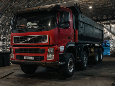 Защита рессор на самосвале Volvo FM Рис. 1 Пневмоподвеска на Volvo FM