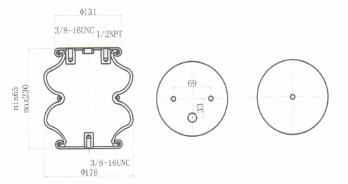 Пневмоподушка 180D1 (сильфон двойной закрытый) - купить в Москве и ...