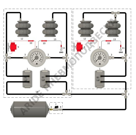 Инструкция по монтажу системы управления пневматической подвеской 1.OB.PS, 2.OB.PS, 3.OB.PS. Полезная информация от Арайд