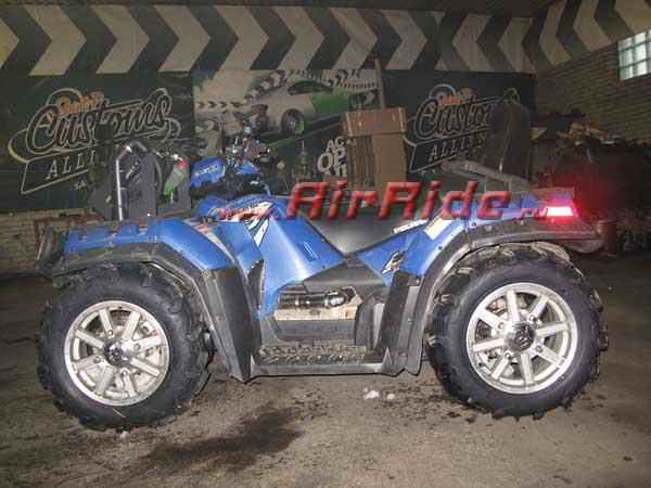 Установка пневмоподвески на квадроцикл Polaris ATV - фото и описание работ, технические детали проекта и характеристики