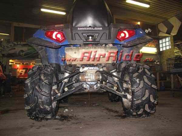 Установка пневмоподвески на квадроцикл Polaris ATV - фото и описание работ, технические детали проекта и характеристики