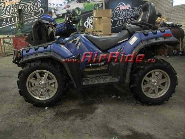 Установка пневмоподвески на квадроцикл Polaris ATV - фото и описание работ, технические детали проекта и характеристики